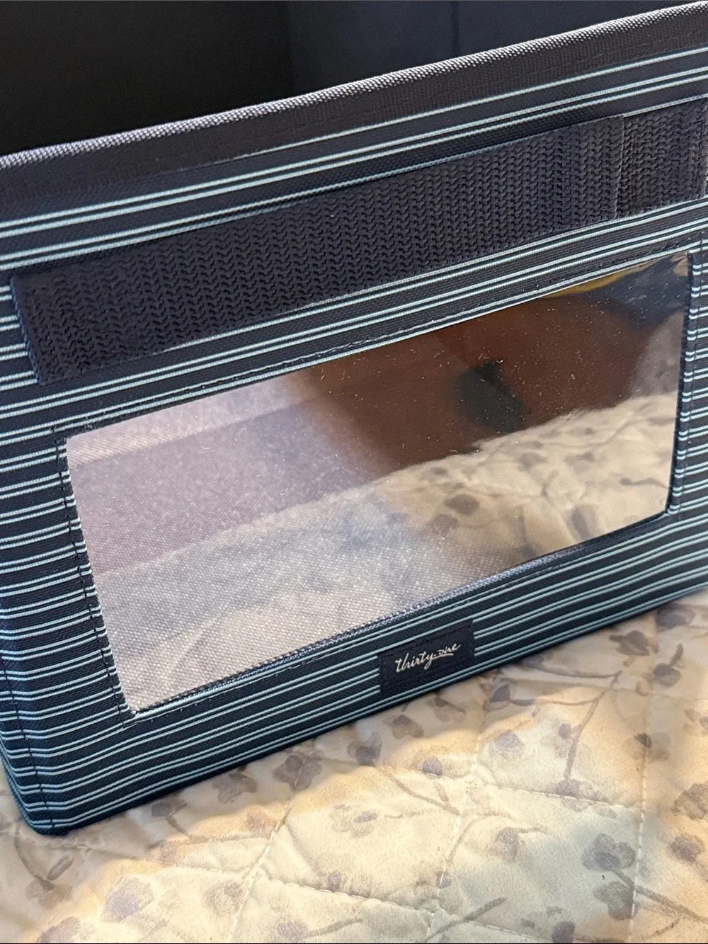 Thirty One Collapsible your way rectangular storage with Clear Window - Navy